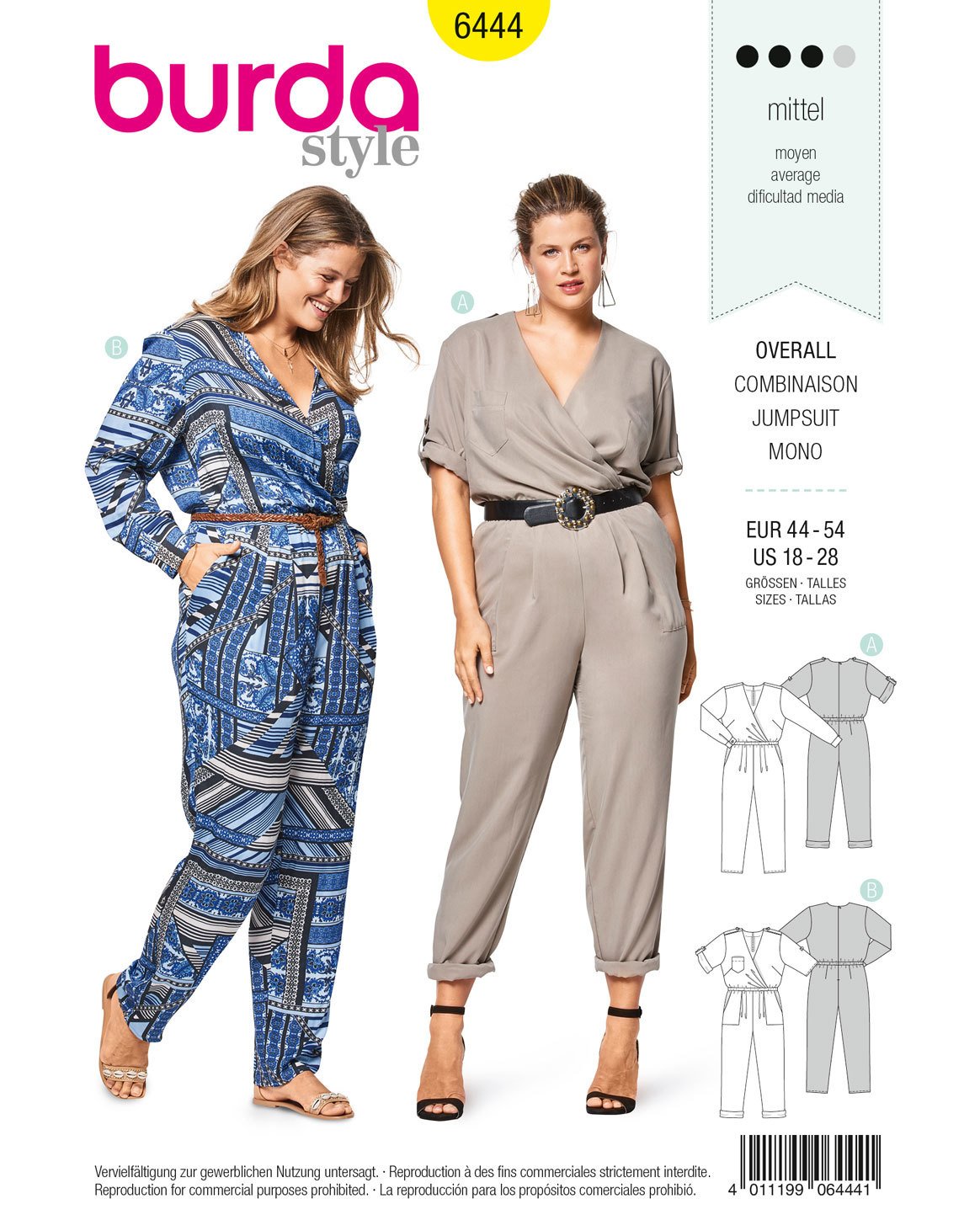 burda-style-6444-overall-schnittmuster-gr-44-54 image 1