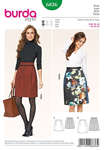 burda-style-schnittmuster-6836-damenrock-mit-hoher-taille-gr-36-46 image 4