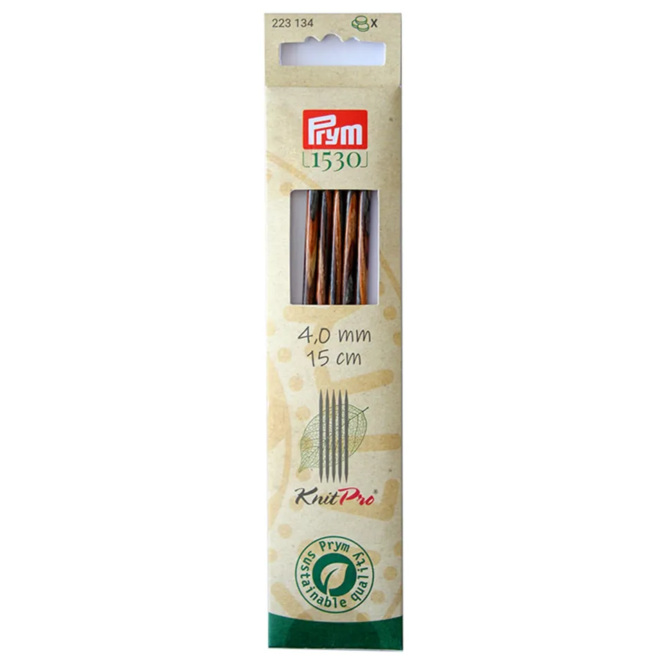 prym-223134-strumpfstricknadeln-natural-holz-15-cm-4-00-mm image 1