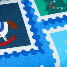 albstoffe-christmas-on-stamps-bio-canvas-meterware image 4