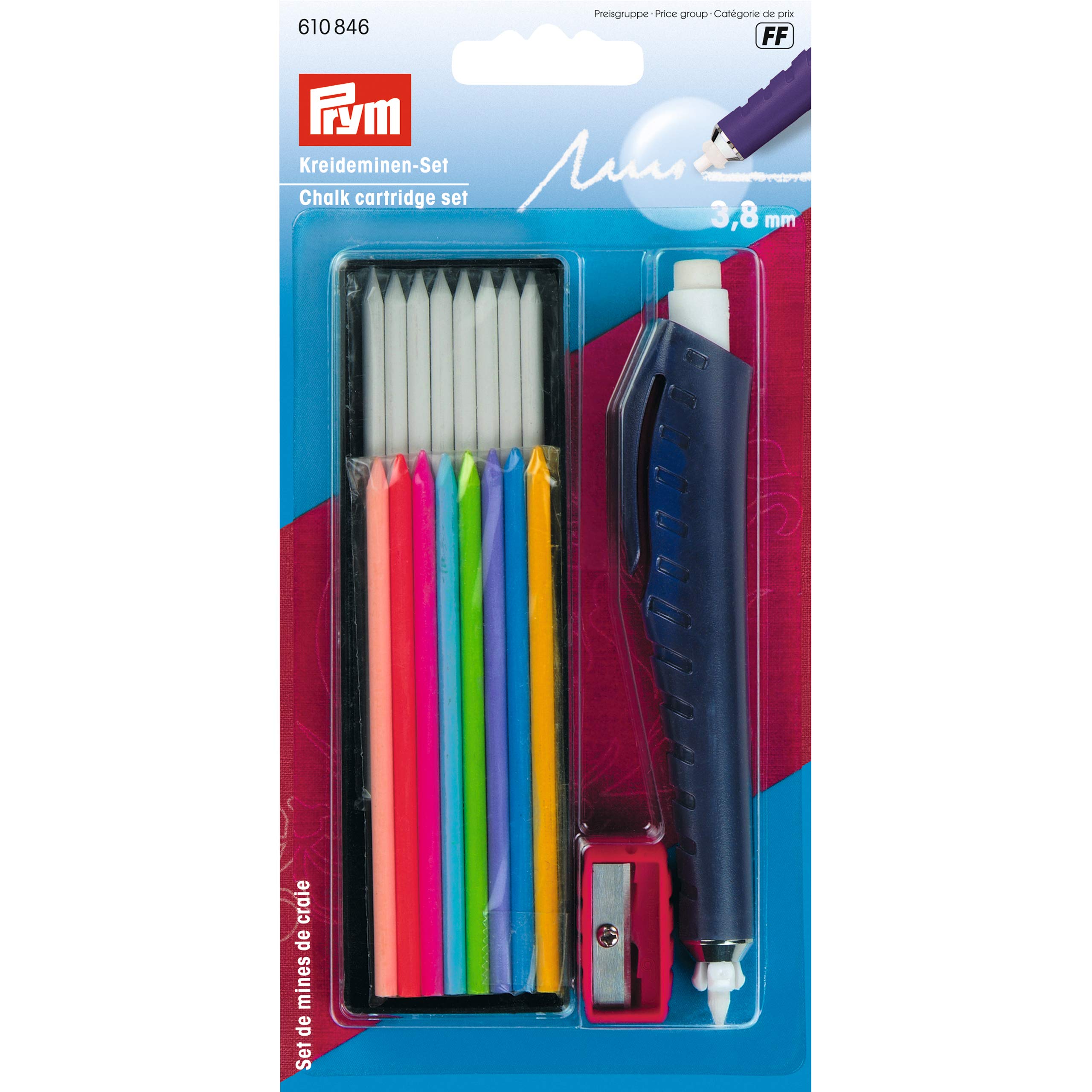prym-610846-schneiderkreidestift-set-kreidehalter-mit-radierer-minen image 1