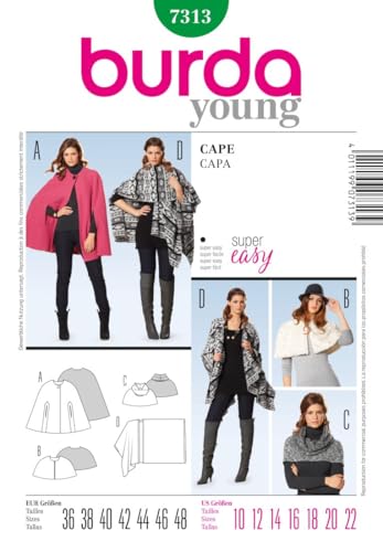 burda-young-7313-damen-cape-schnittmuster-gr-36-48-aus-strick-fake-fur image 8