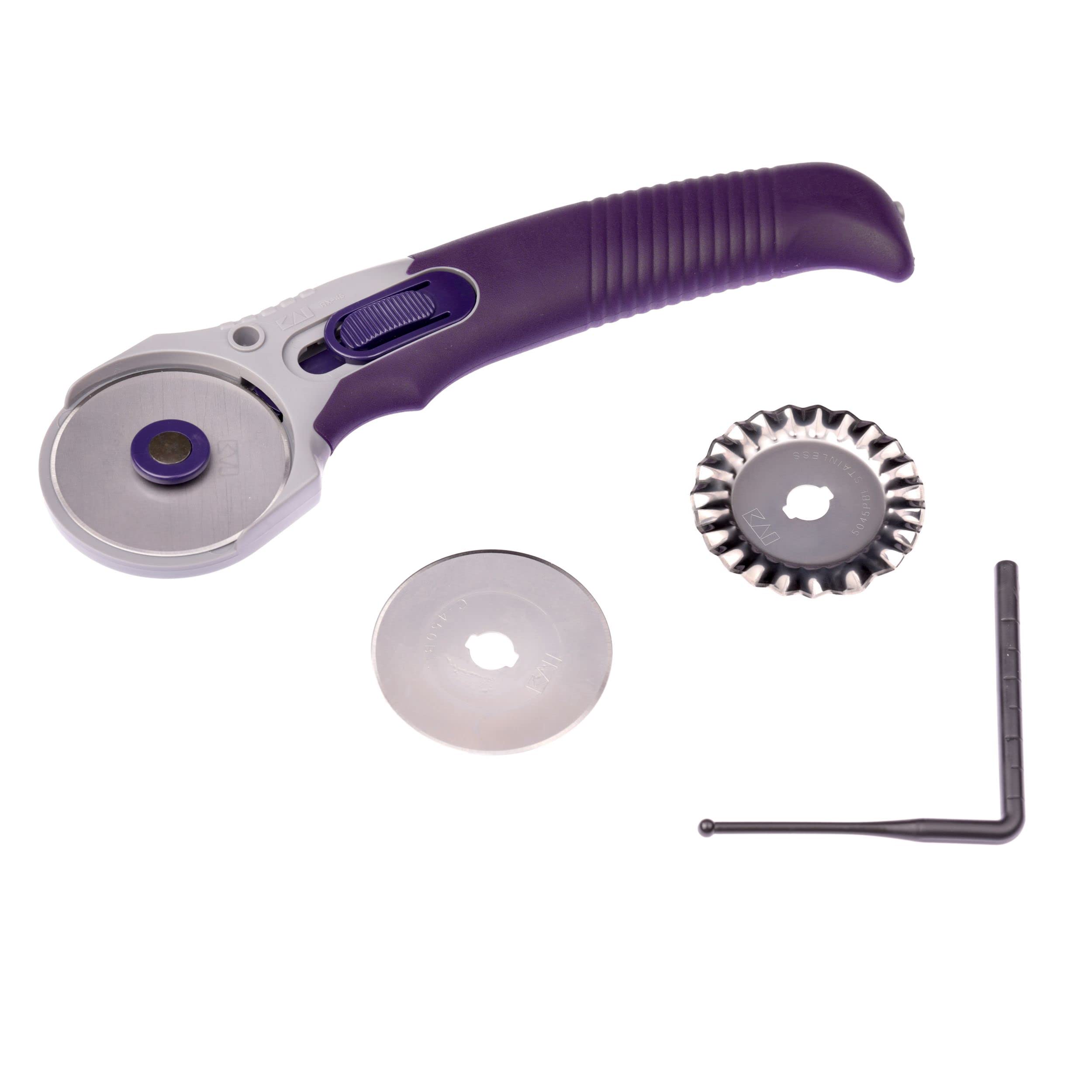 prym-611368-rollschneider-multi-45-mm-violett-mit-3-klingen-und-abstandshalter image 2