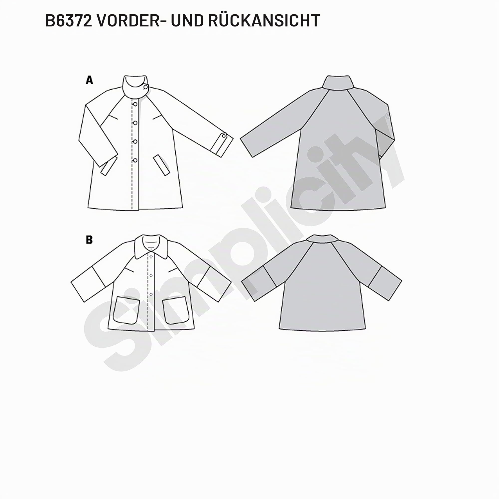 burda-style-6372-schnittmuster-damen-jacke-mantel-a-linie-gr-34-44 image 3