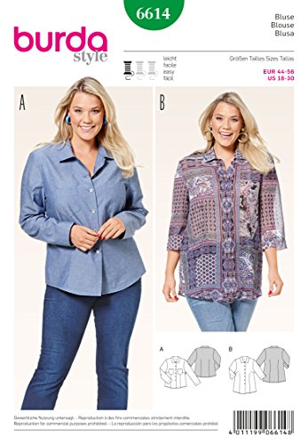 burda-style-6614-damen-hemd-bluse-leicht-tailliert-gr-44-56 image 3
