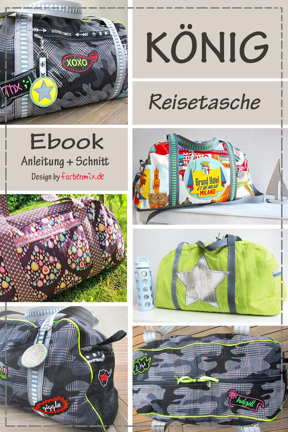 farbenmix-k-nig-reisetasche-kreativ-ebook-sport-und-weekender-tasche image 1