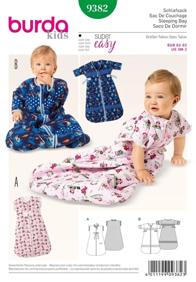 burda-style-b9382-schnittmuster-babyschlafsack-gr-3m-2y image 1