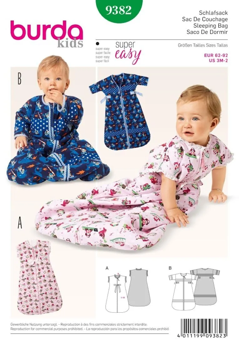 burda-style-b9382-schnittmuster-babyschlafsack-gr-3m-2y image 1