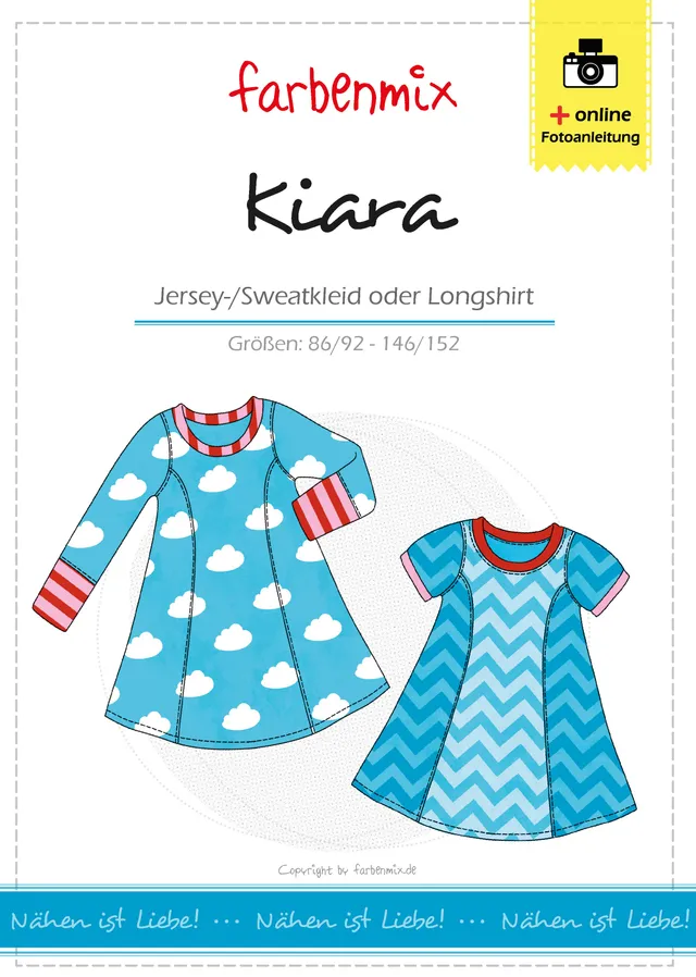 farbenmix-kiara-kleid-und-longshirt-schnittmuster-gr-86-152 image 1