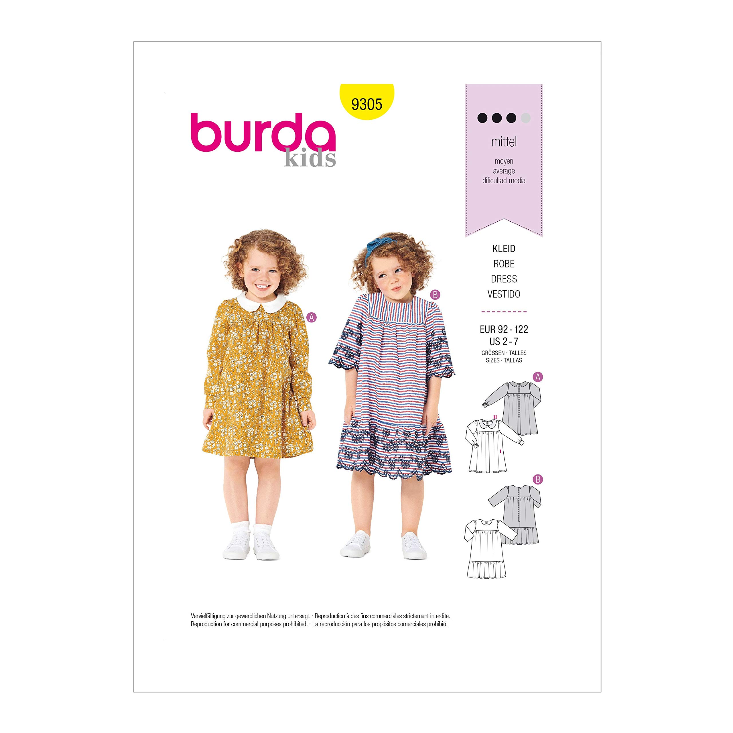 burda-style-kids-schnittmuster-9305-sommerkleid-m-dchen-gr-92-122 image 3