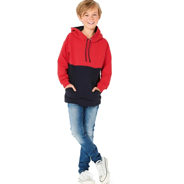 burda-style-9301-schnittmuster-zweifarbige-hoodies-kinder-hoodie-mit-kapuze image 1