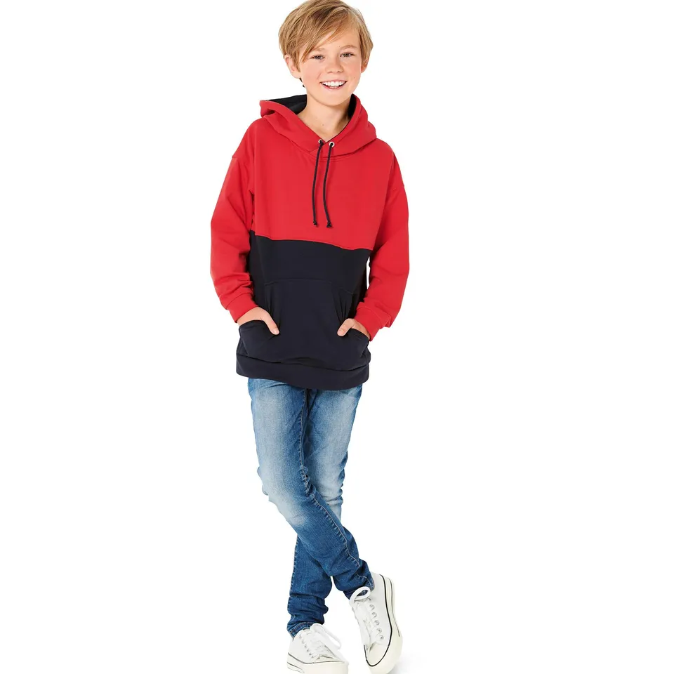 burda-style-9301-schnittmuster-zweifarbige-hoodies-kinder-hoodie-mit-kapuze image 1
