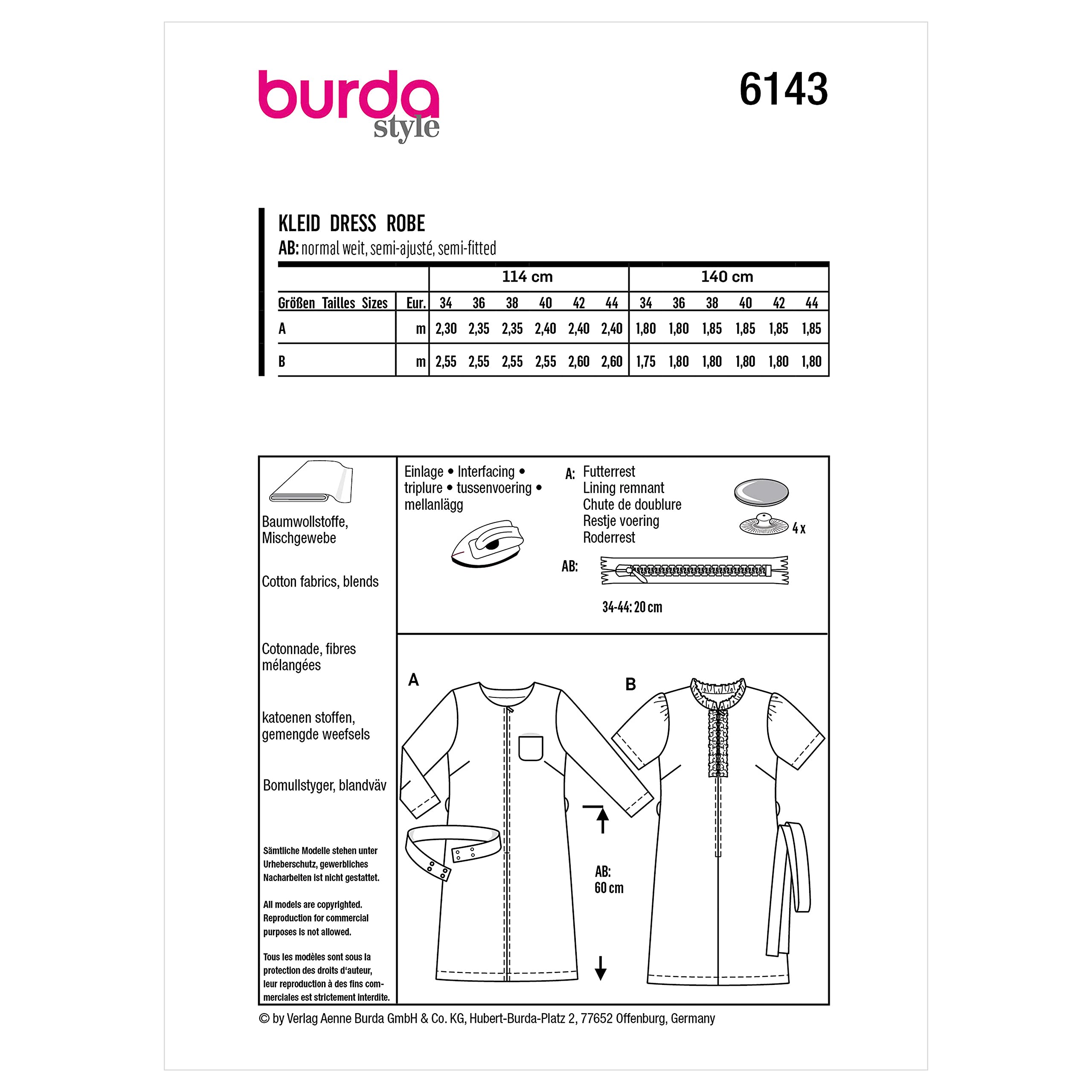 burda-style-schnittmuster-set-figurbetonte-kleider-mit-g-rtel-damen-gr-34-44 image 2