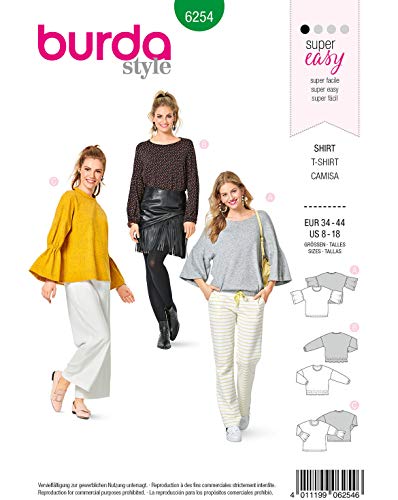 burda-style-6254-shirt-damen-34-44-mit-rmelvarianten-schnittmuster image 2