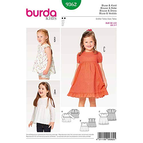 burda-style-papierschnittmuster-kinderkleid-und-bluse-9362-gr-2-7-jahre image 3