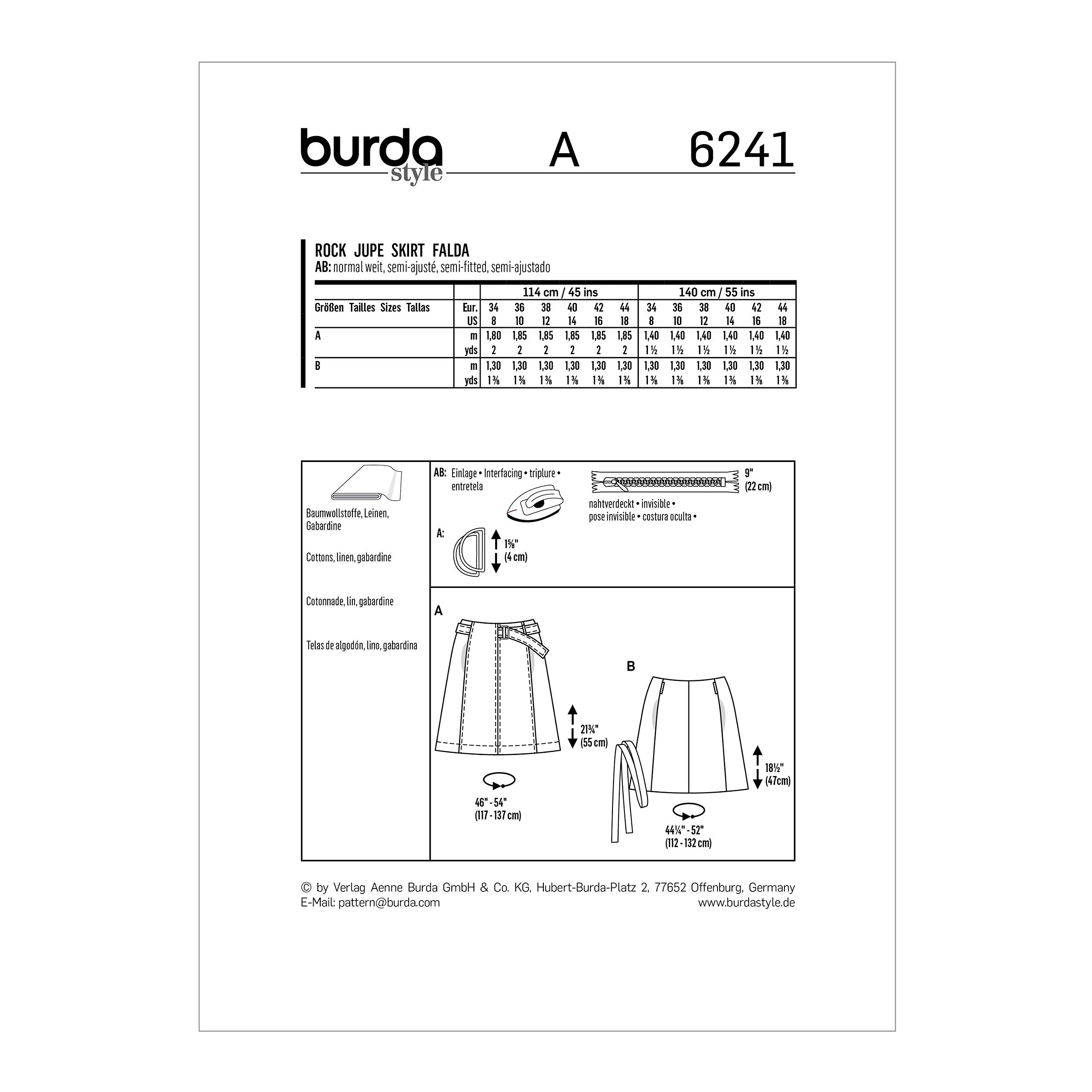 burda-style-b6241-schnittmuster-sportlicher-paneel-rock-gr-34-44 image 4
