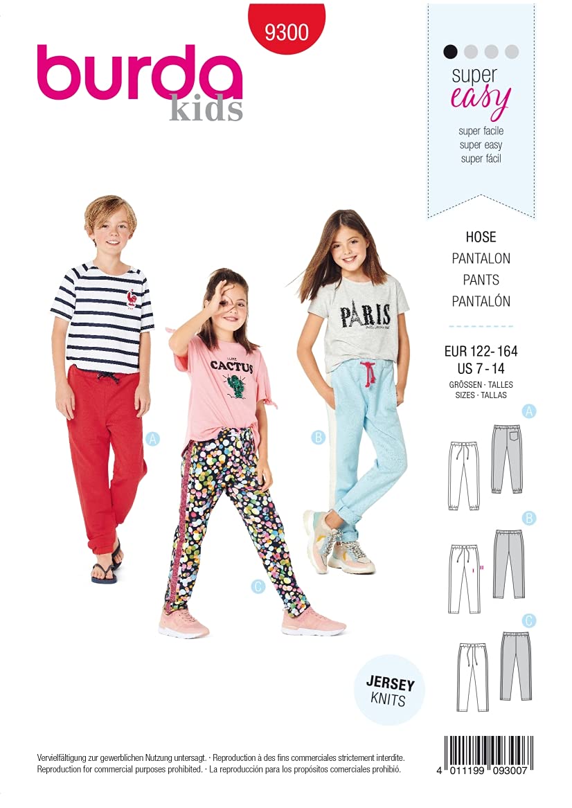 burda-kids-9300-schnittmuster-kinder-jogginghosen-gr-122-164 image 2