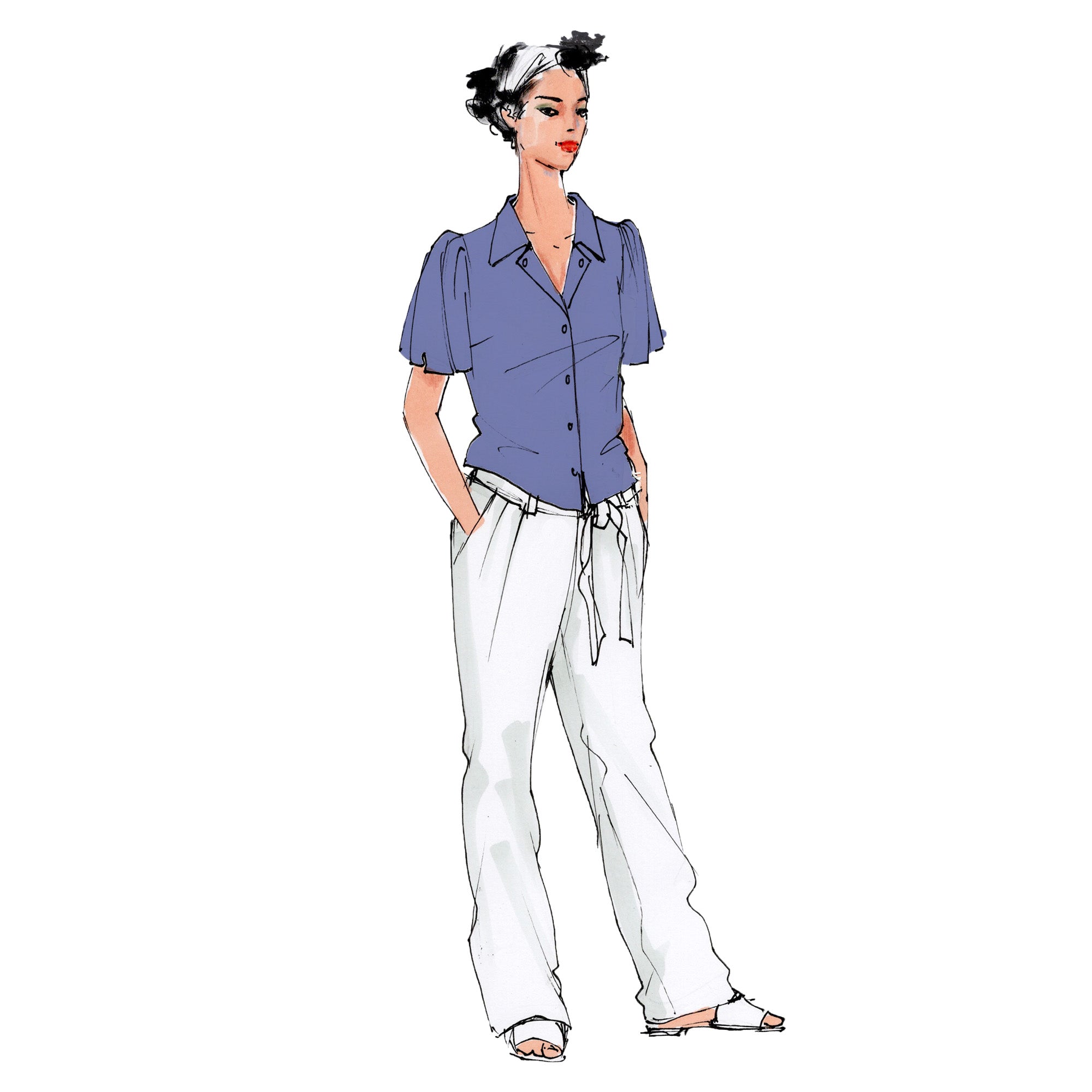 schnittmuster-berlin-bluse-austin-jerseybluse-damen-schnittmuster image 1