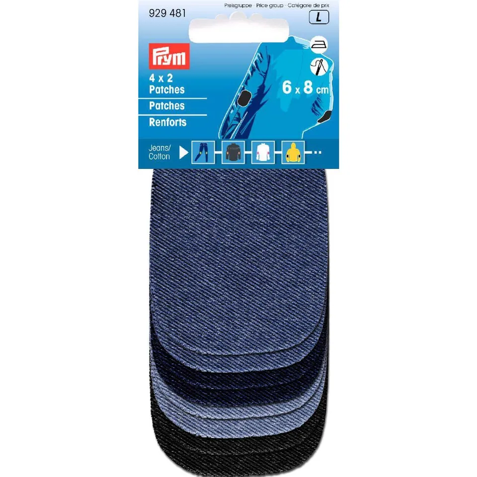 prym-929481-patches-mini-zum-aufb-geln-6-x-8-cm-jeans-baumwolle-blau image 1