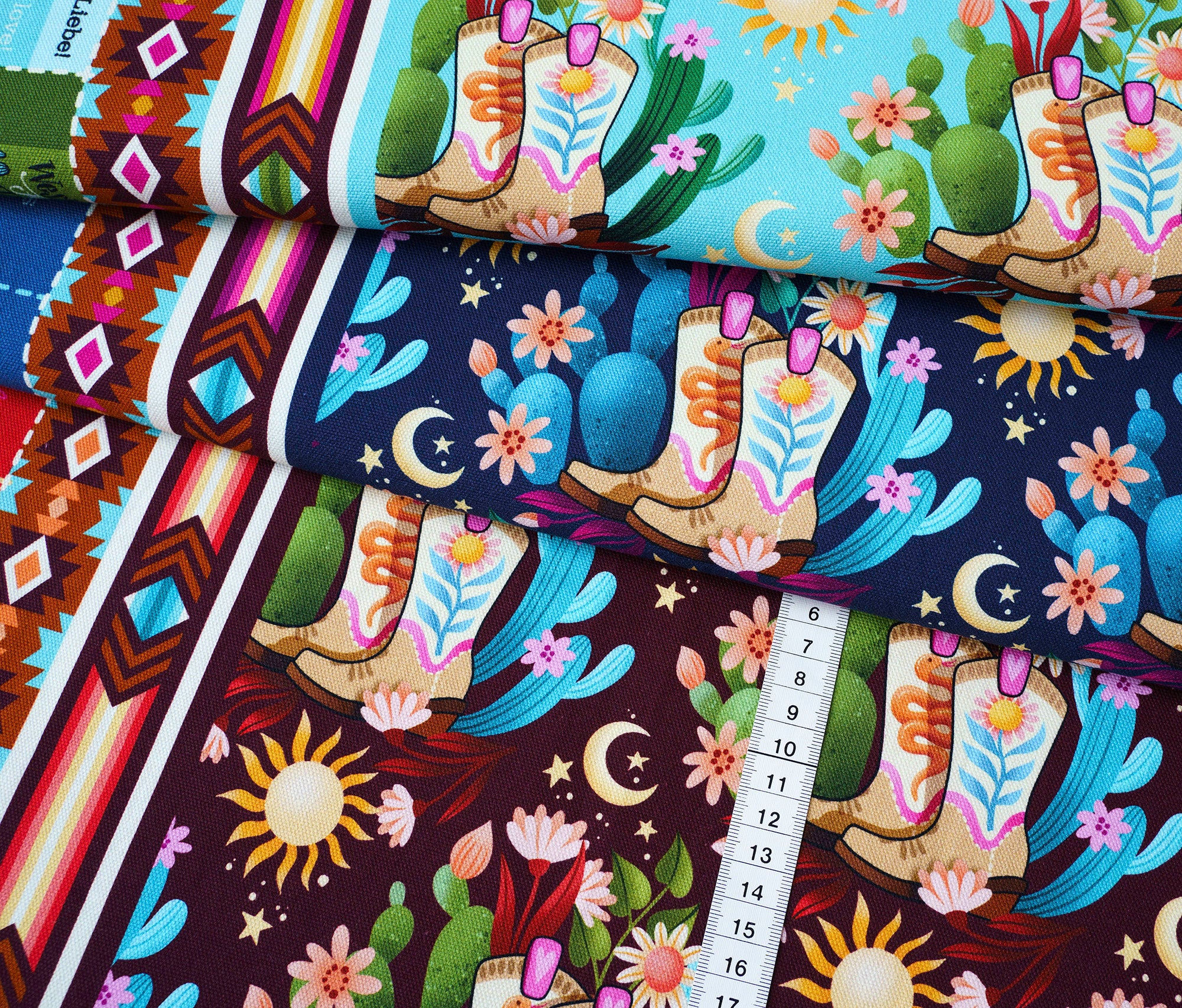 albstoffe-western-fairy-tales-cowgirls-new-cotton-satin-webware-bio-baumwolle image 2