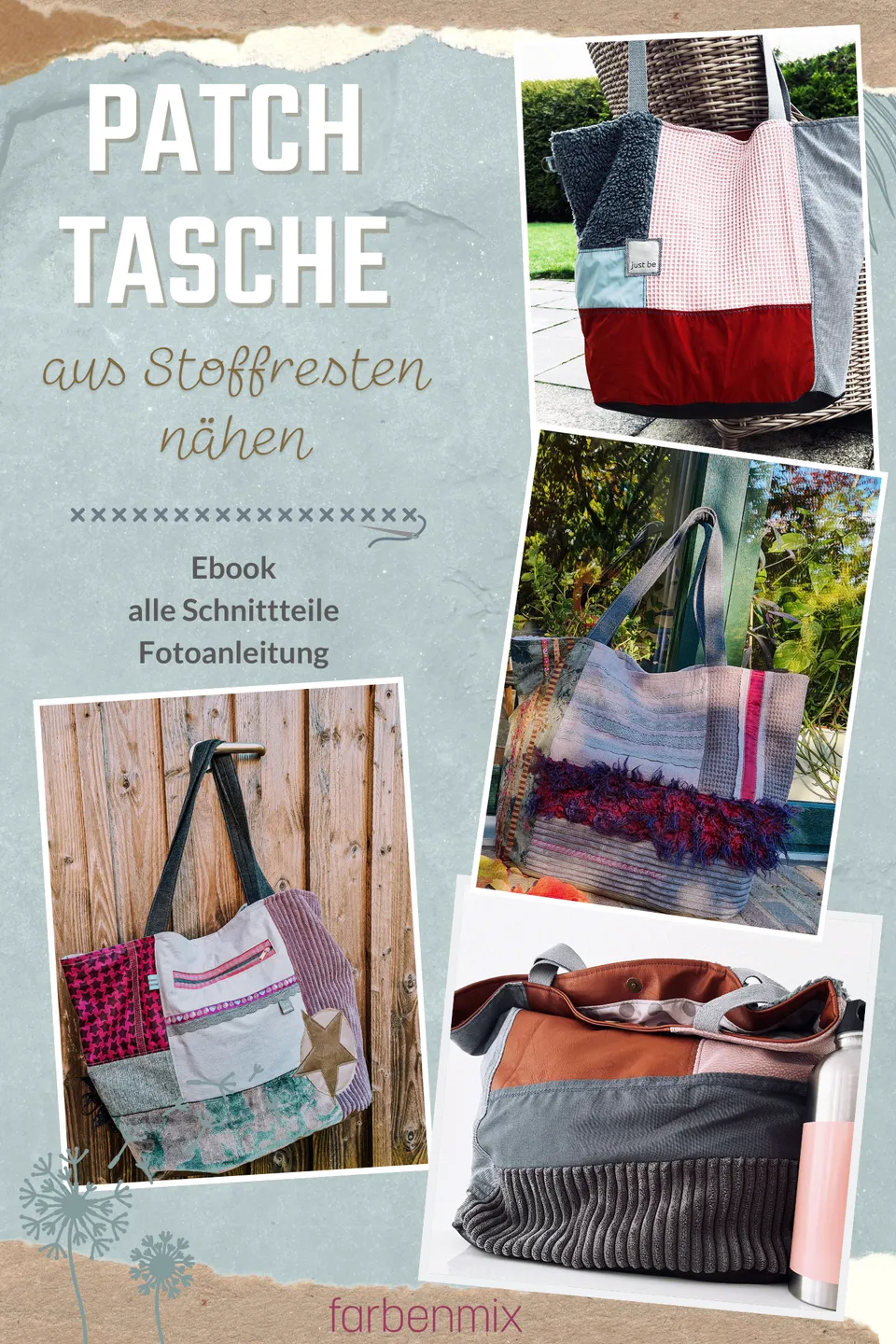 farbenmix-patchtasche-kreativ-ebook-gro-e-einkaufstasche-aus-resten image 1