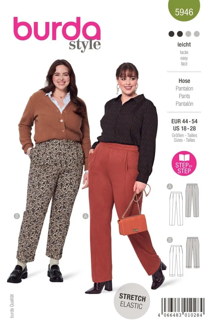 burda-style-schnittmuster-5946-damen-hose-gr-44-54 image 1