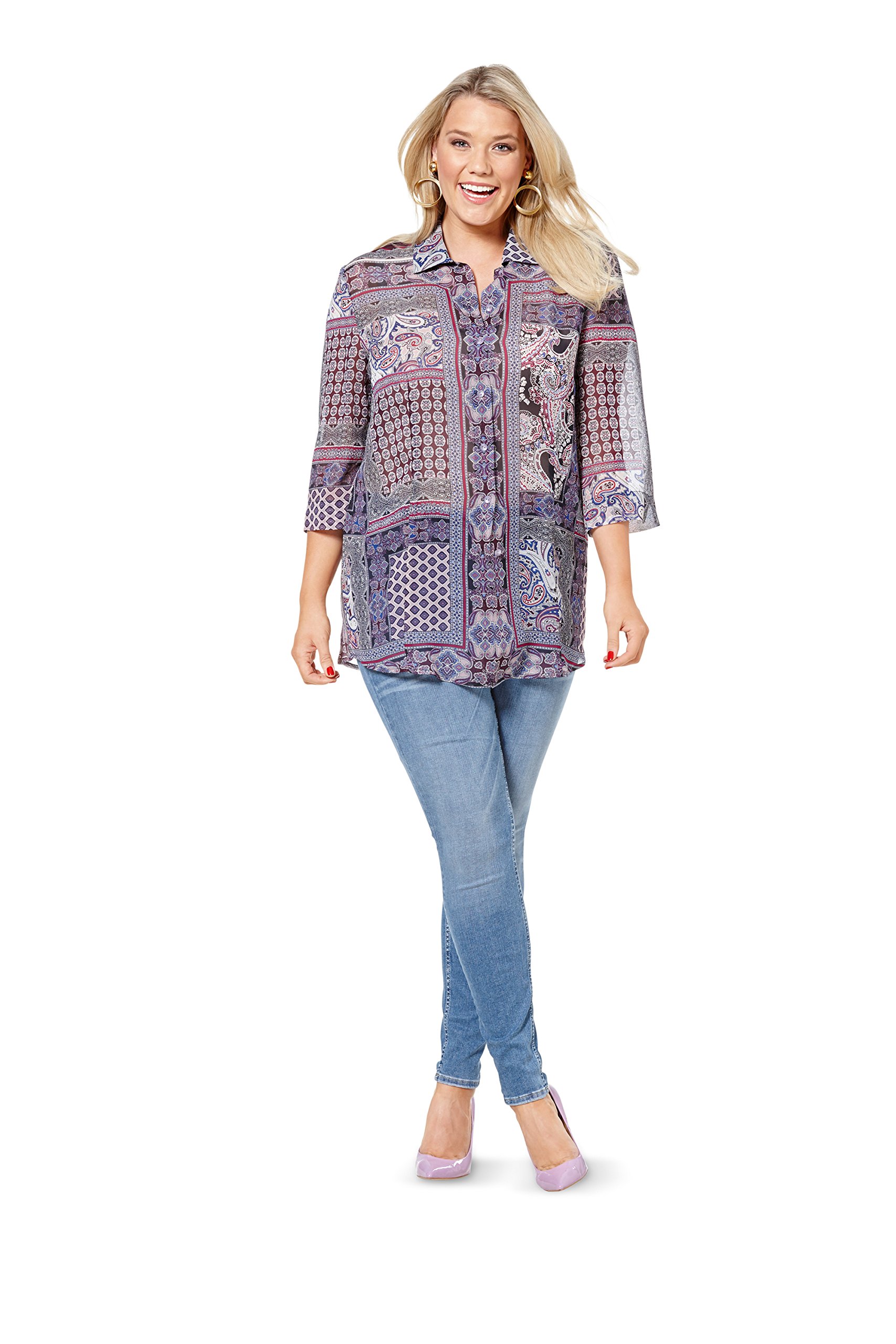 burda-style-6614-damen-hemd-bluse-leicht-tailliert-gr-44-56 image 2