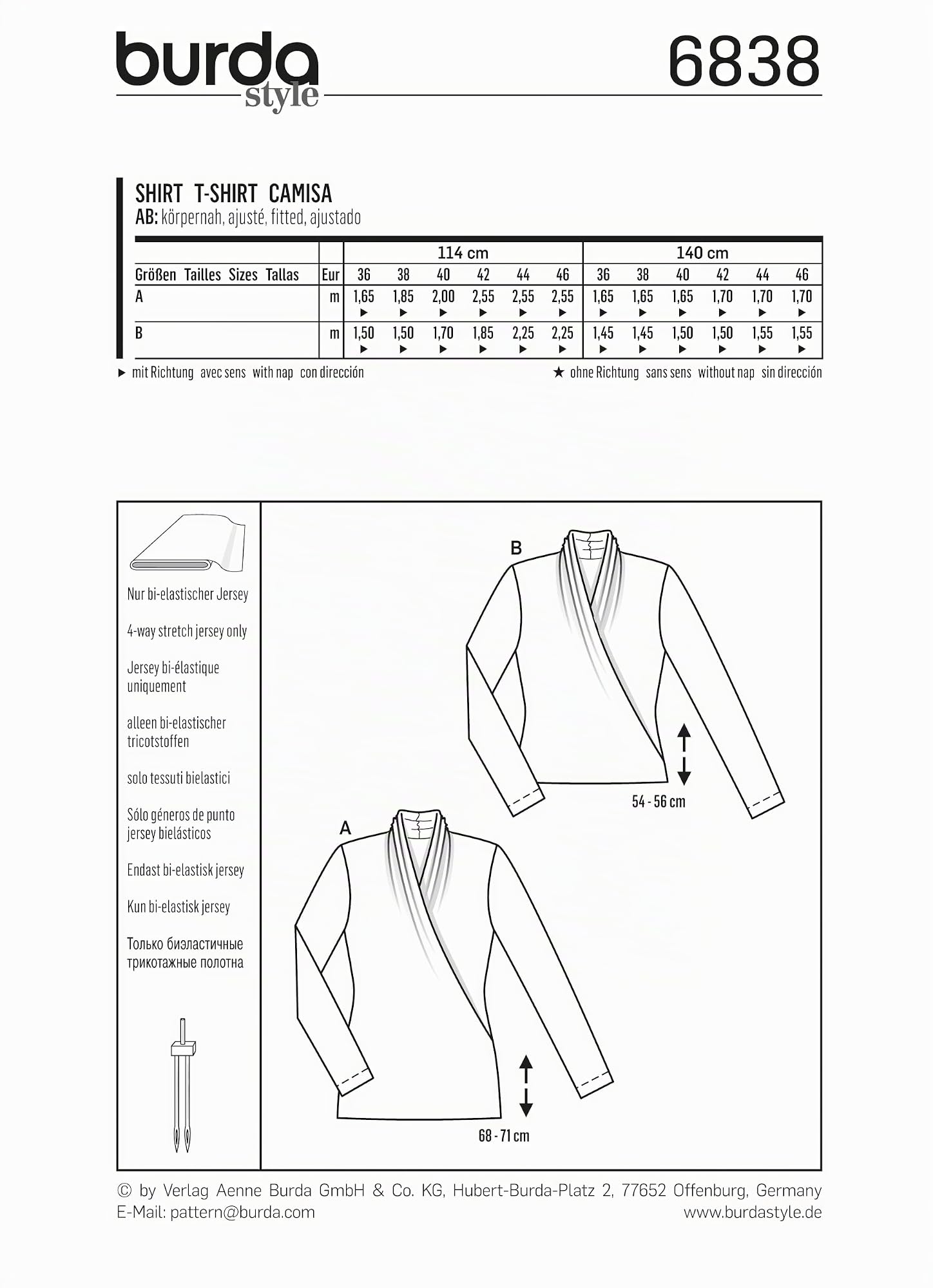 burda-style-6838-damen-wickelshirts-gr-36-46-papierschnitt image 2
