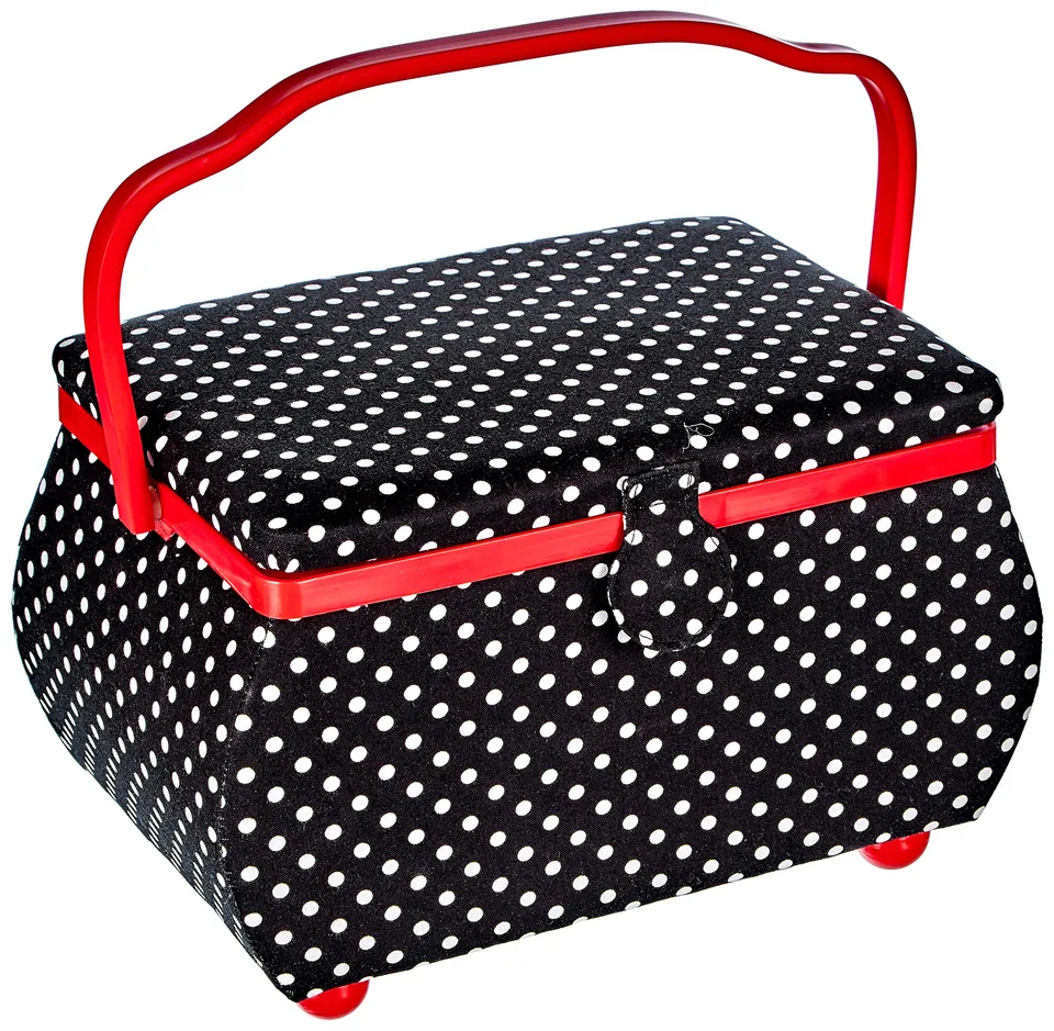 prym-612246-n-hkorb-polka-dots-schwarz-wei-l-gro-er-n-hkasten image 1