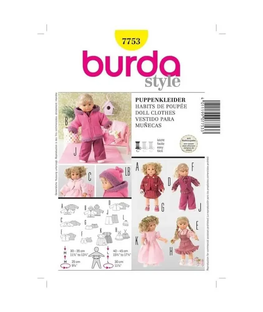 burda-style-schnittmuster-7753-puppenkleid-f-r-puppen-30-45-cm image 1