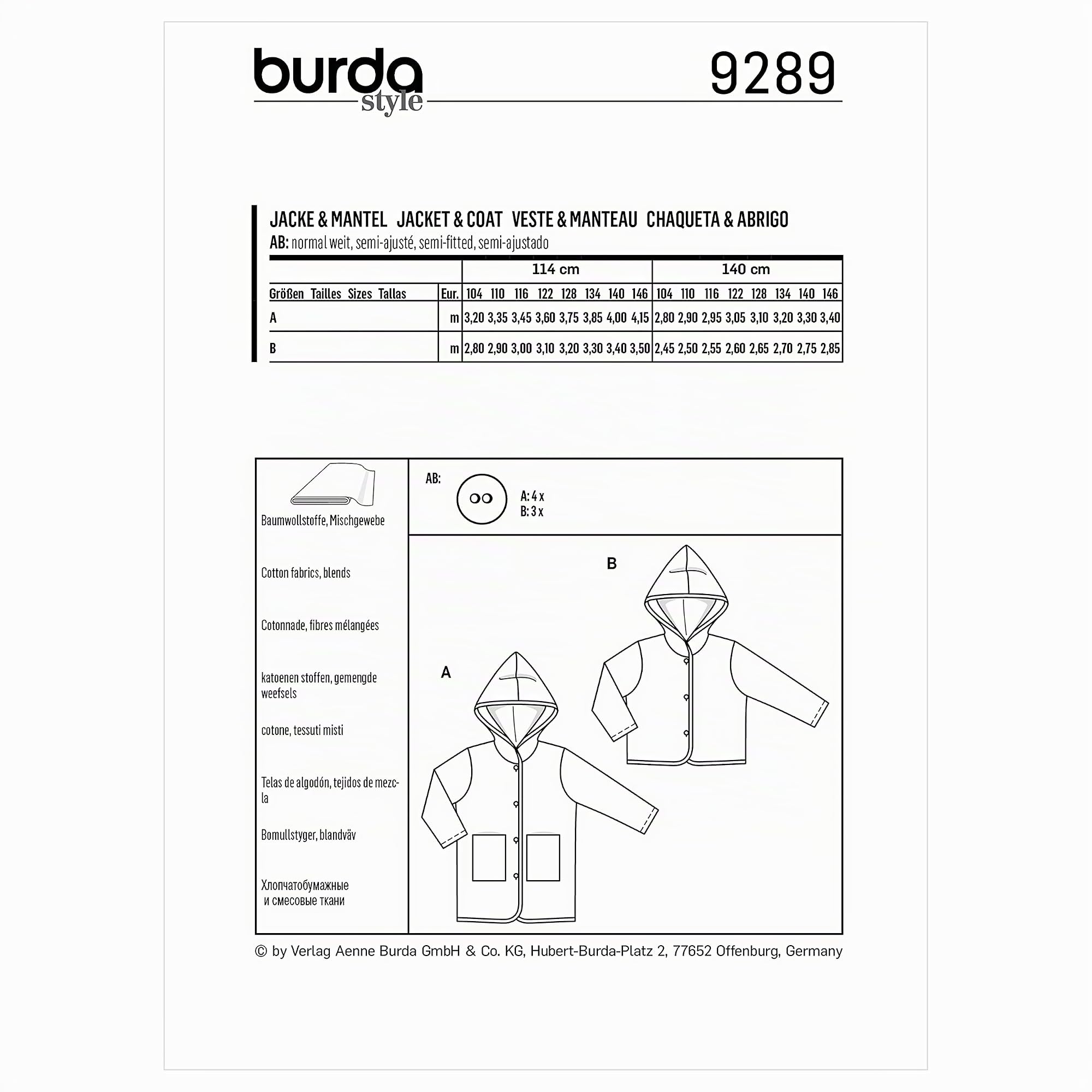 burda-kids-schnittmuster-9289-m-dchen-mantel-und-jacke-gr-104-146 image 2