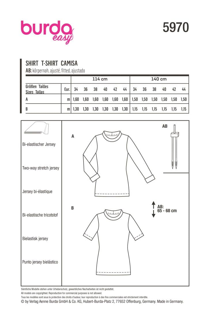 burda-style-5970-shirt-schnittmuster-damen-gr-34-44-level-1 image 4