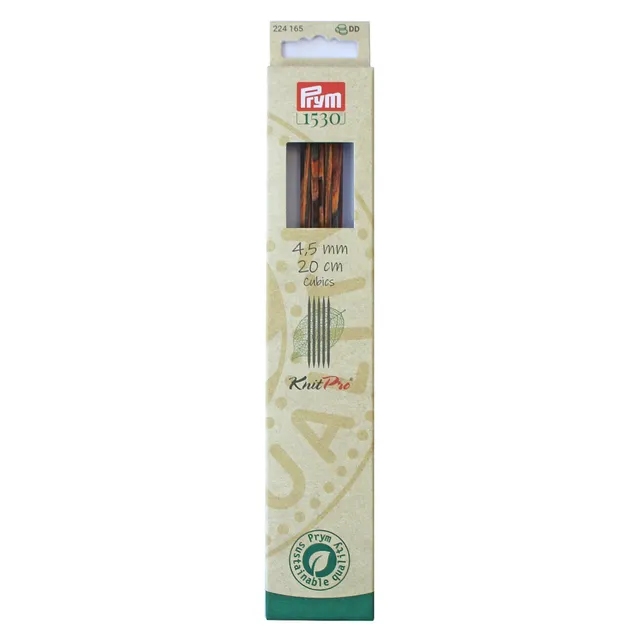 prym-224165-strumpfstricknadeln-cubics-natural-20-cm-4-50-mm image 1