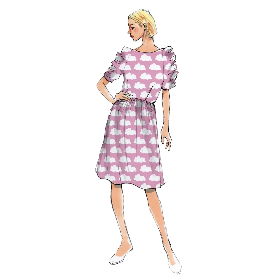schnittmuster-berlin-kleid-wolke-damenkleid-knielang-ebook image 1