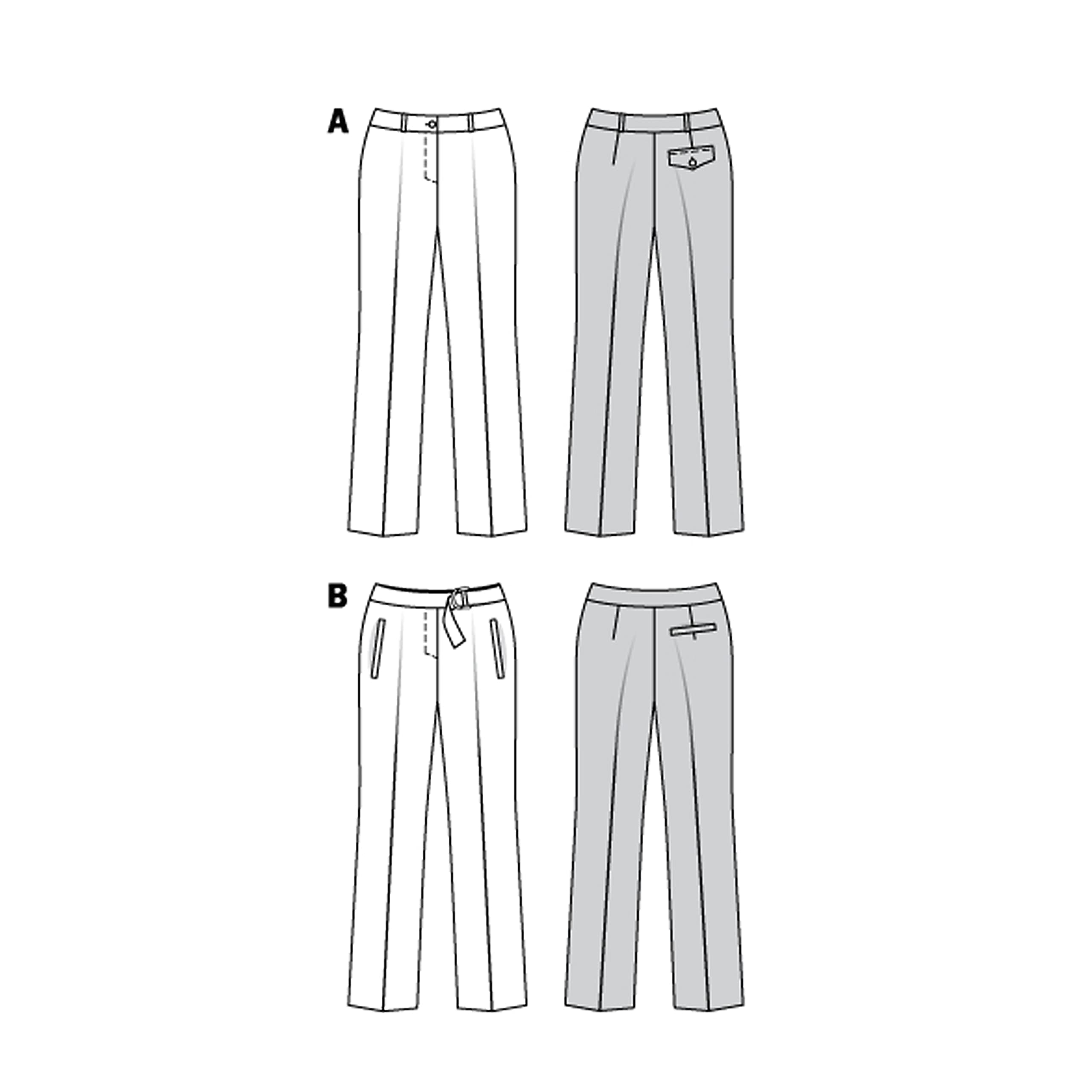 burda-style-schnittmuster-set-damenhose-gerade-geschnitten-gr-34-44 image 5