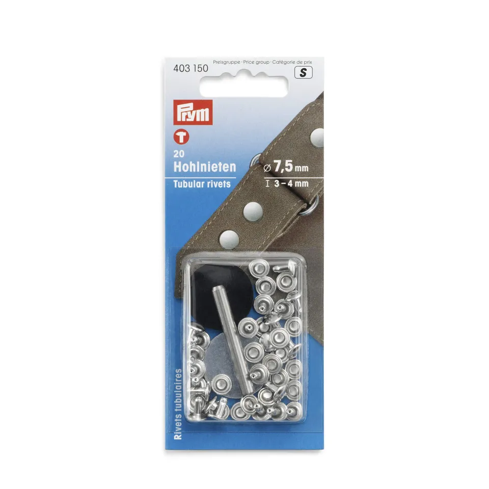 prym-403150-hohlnieten-silberfarbig-3-4-mm-20-st-ck-inkl-werkzeug image 1