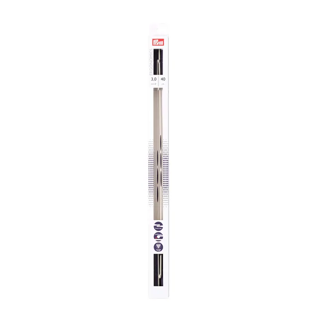 prym-ergonomics-jackenstricknadeln-40-cm-3-00-mm-alabasterwei image 1