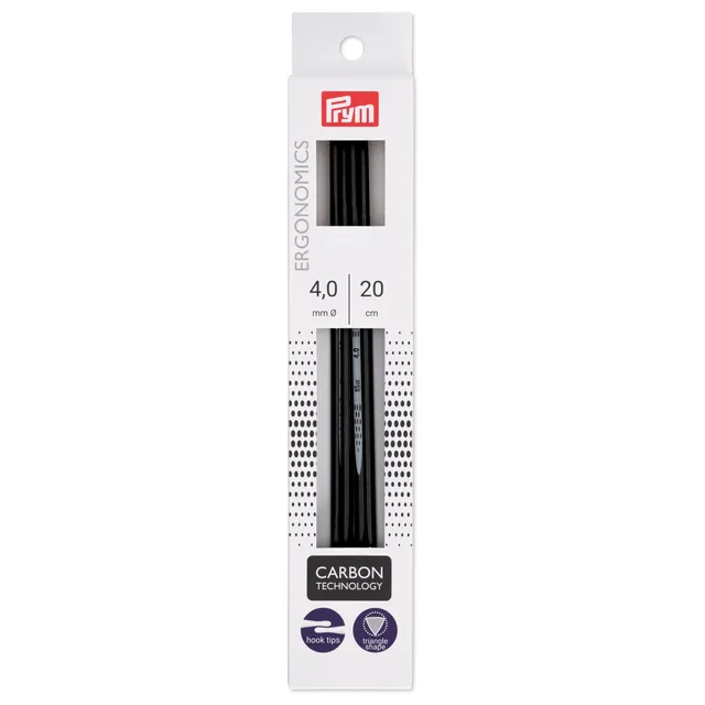 prym-ergonomics-carbon-strumpfstricknadeln-20-cm-4-00-mm-194224 image 1