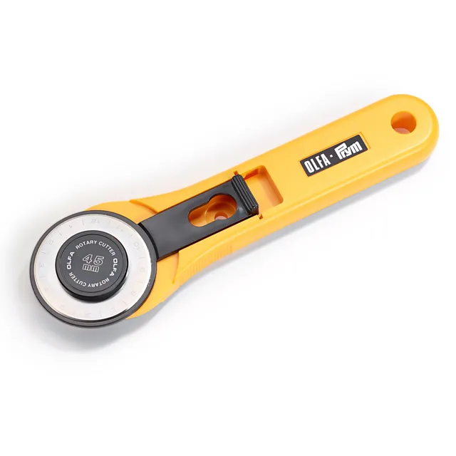 prym-611370-rollschneider-maxi-olfa-45-mm-gelb-f-r-rechts-und-linksh-nder image 1