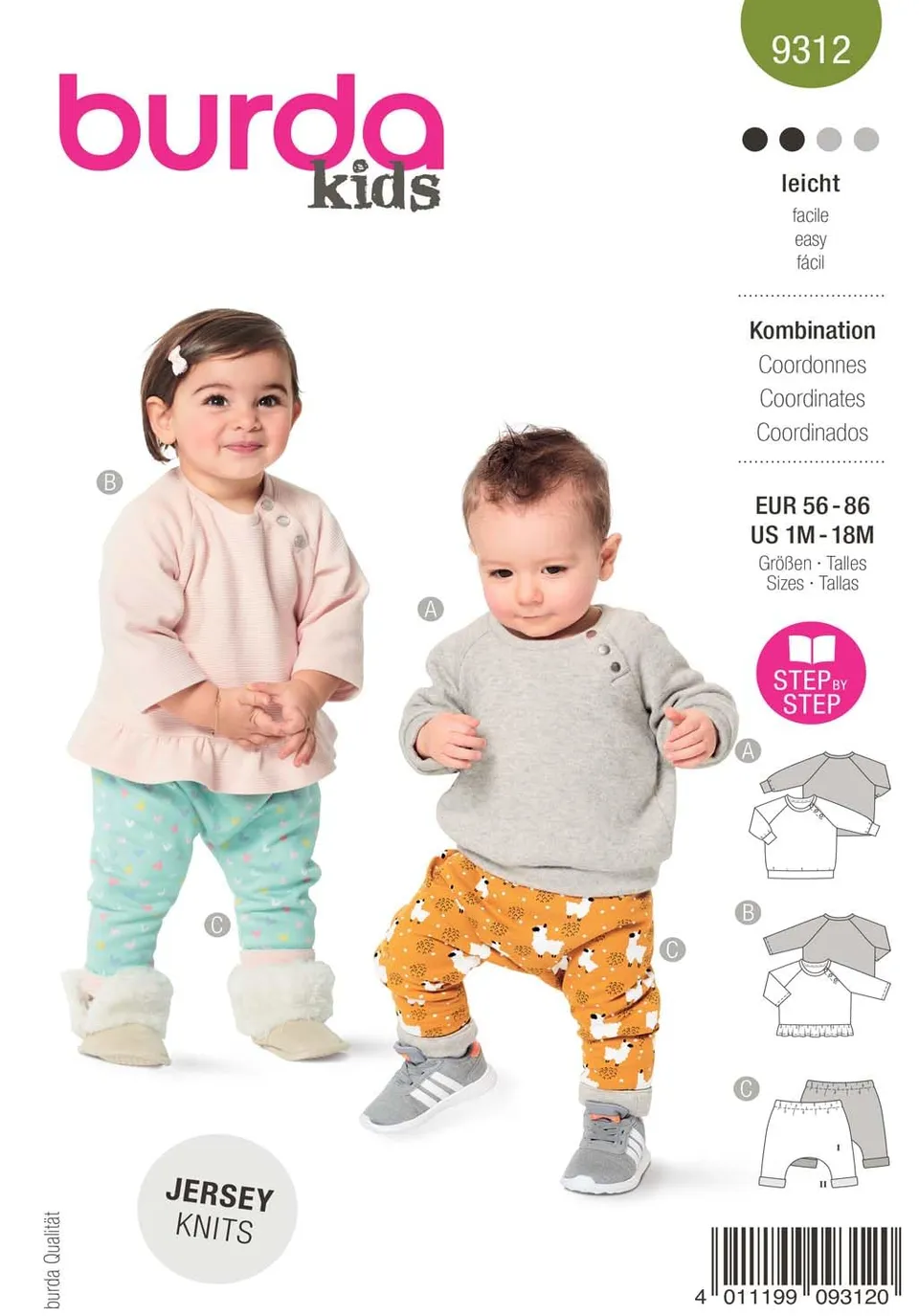burda-kids-9312-kinder-set-pullover-und-hose-gr-56-86-n-hlevel-2 image 1