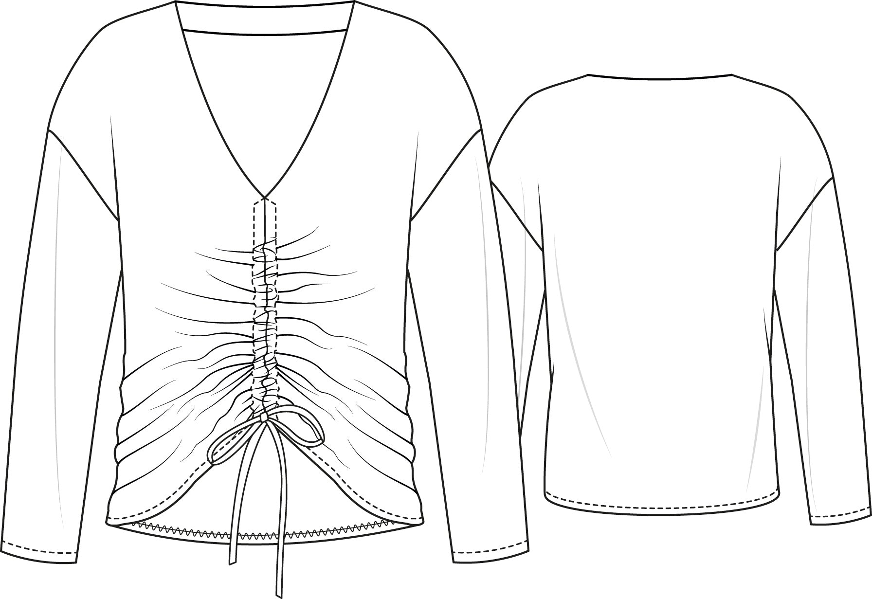 schnittmuster-berlin-shirt-chania-schnittmuster-shirt-mit-tunnelzug-und-v-aussch image 2