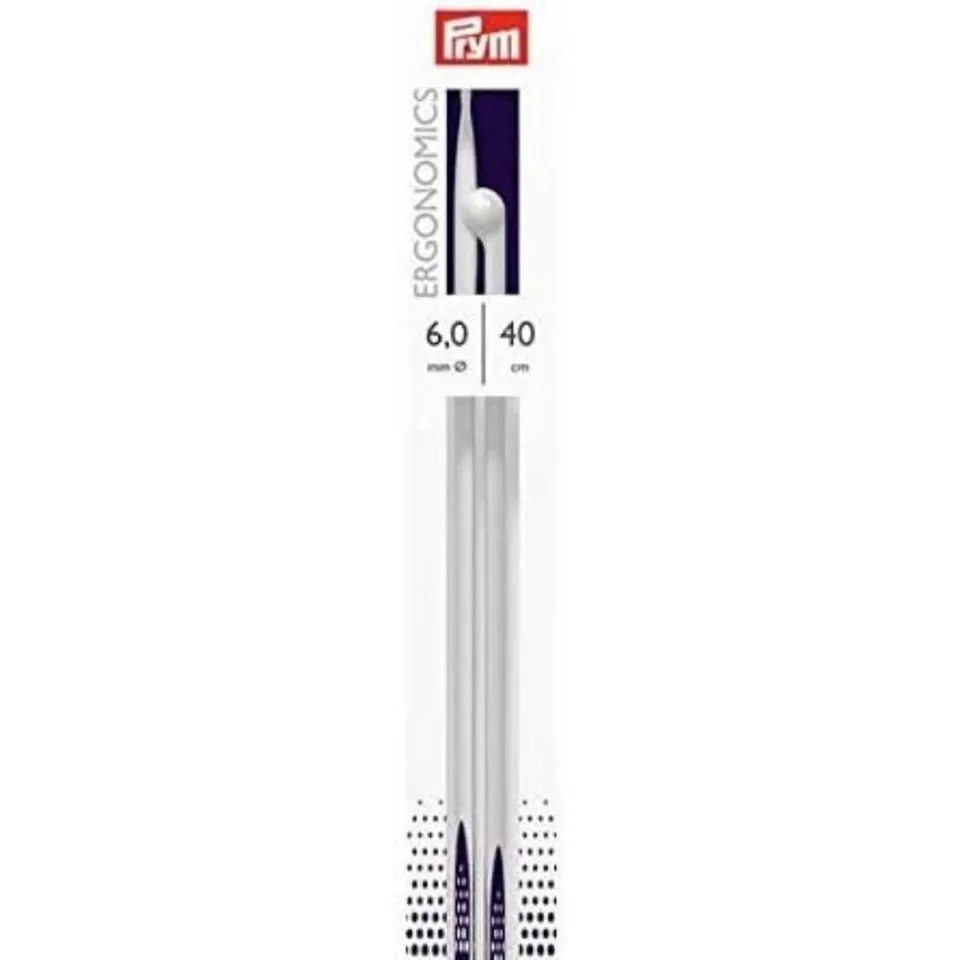 prym-190409-jackenstricknadeln-prym-ergonomics-40-cm-6-00-mm-alabasterwei image 1