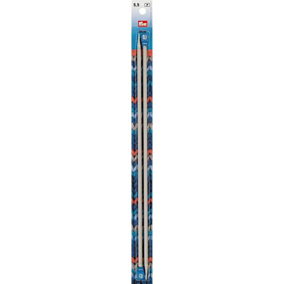 prym-jackenstricknadeln-alu-35-cm-5-50-mm-grau image 1