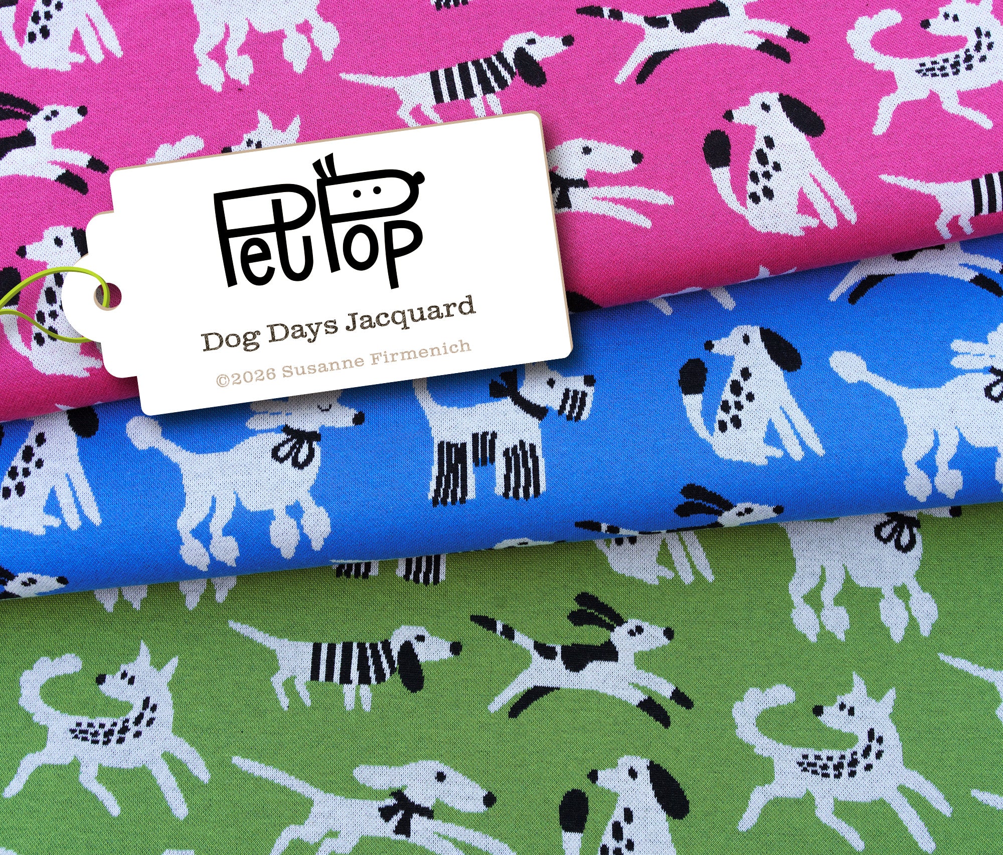 albstoffe-pet-pop-dog-days-jacquard-jersey-bio-meterware image 1