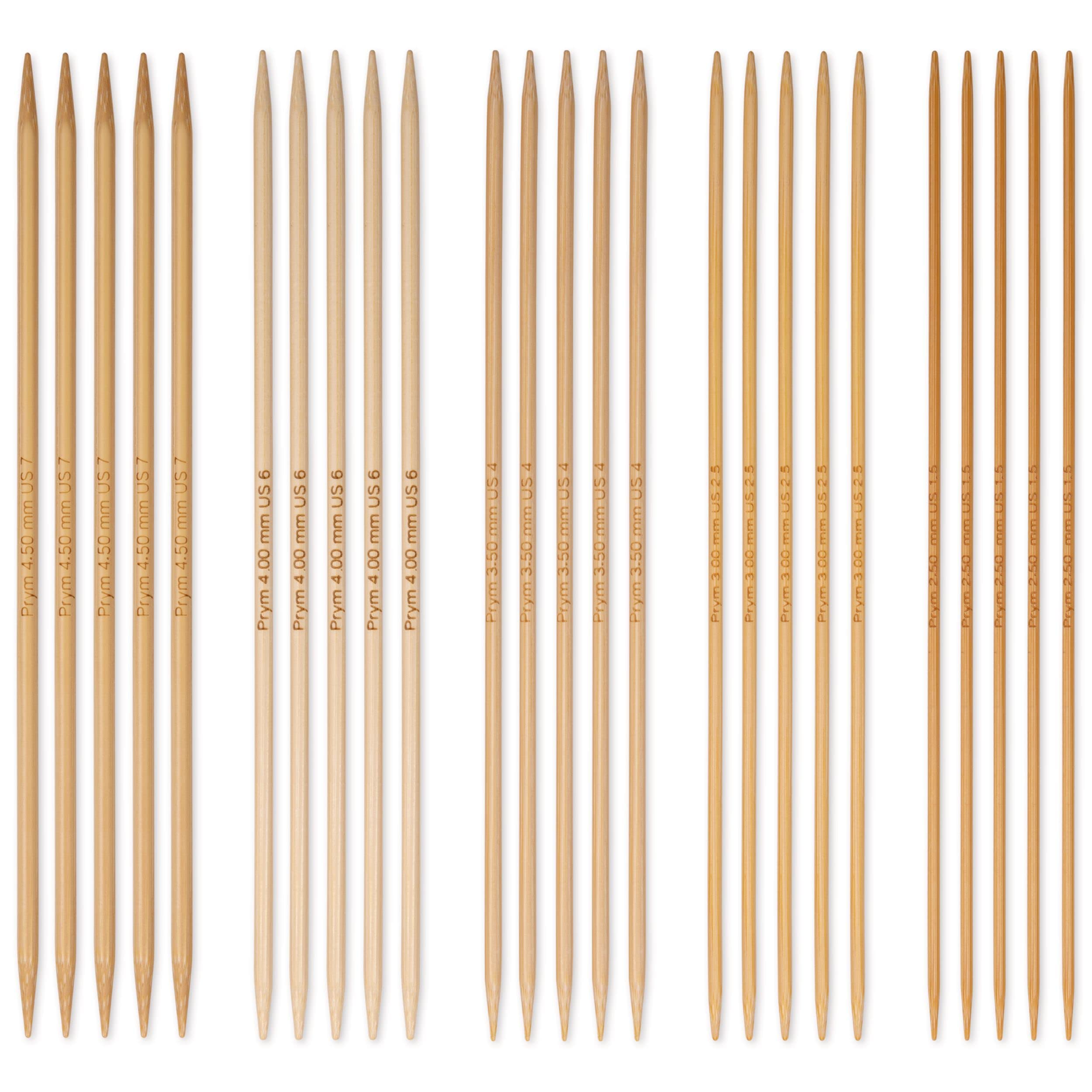prym-1530-strumpfstricknadel-set-bambus-20-cm-2-50-4-50-mm-5-spiele image 2