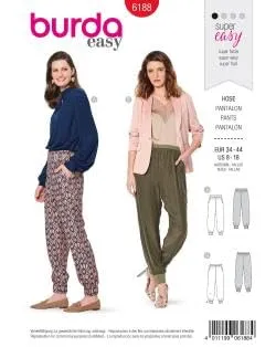burda-style-6188-schnittmuster-hose-damen-gr-34-44-level-1-super-easy image 1