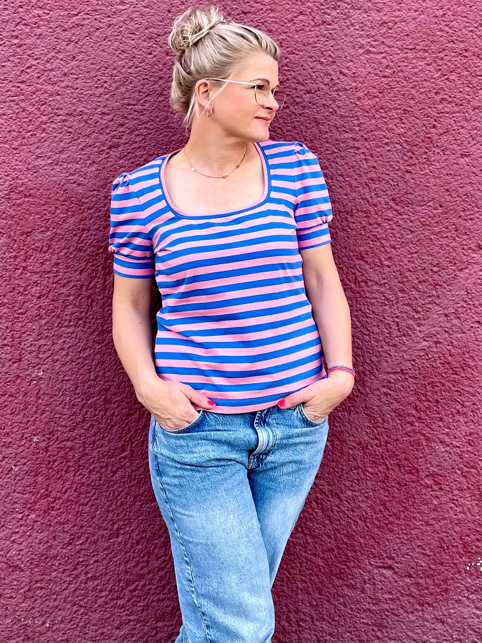 schnittmuster-berlin-shirt-jackie-sommershirt-mit-puff-rmel-gr-34-50 image 8