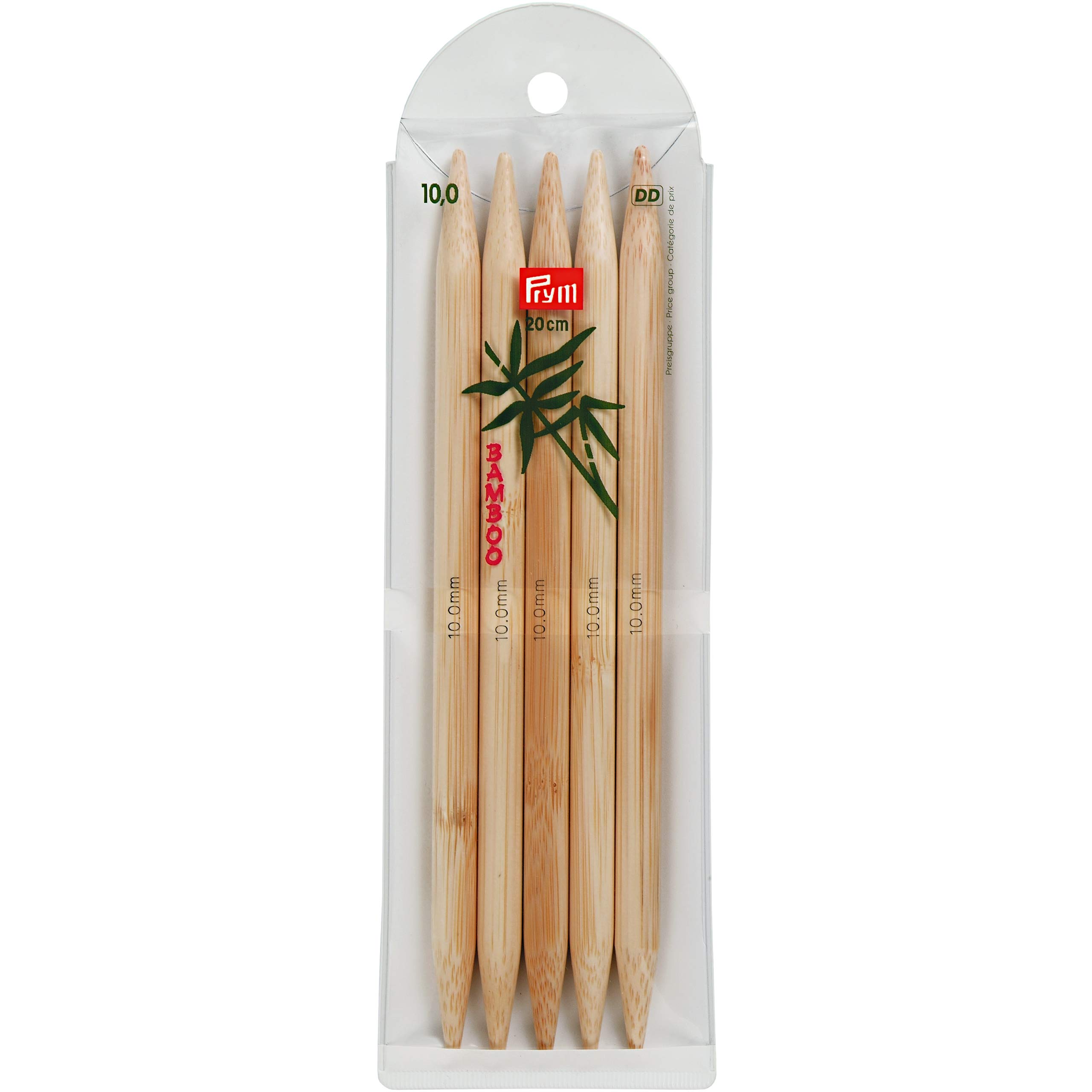 prym-221221-strumpfstricknadeln-bambus-20-cm-10-00-mm-natur image 1