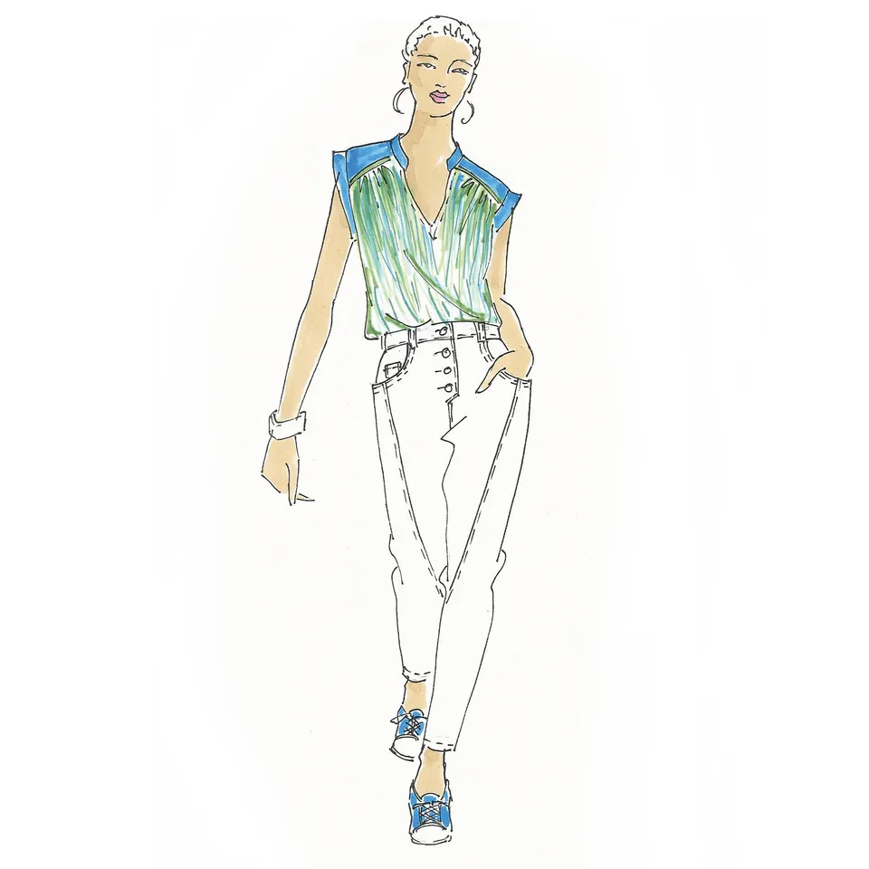 schnittmuster-berlin-sommerbluse-ina-damen-bluse-mit-v-ausschnitt image 1