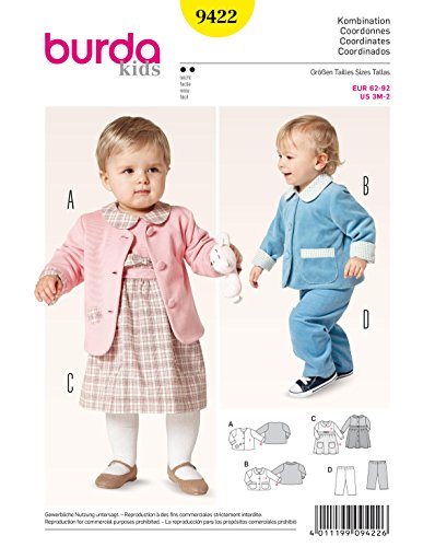 burda-style-9422-schnittmuster-kombination-jacke-kleid-baby-gr-62-92 image 5